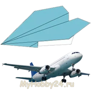 Схема бумажного самолета