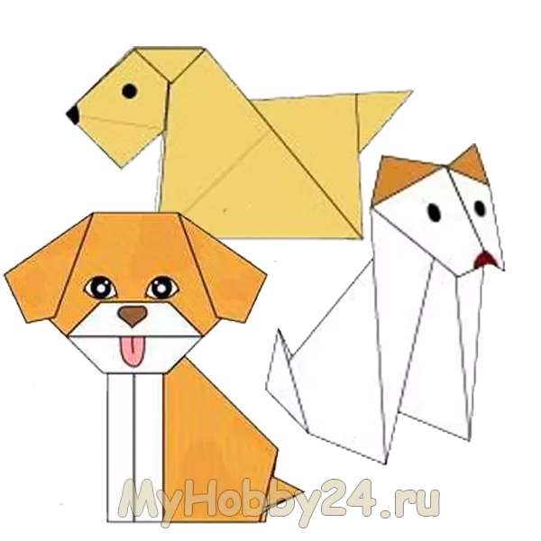 +как сделать оригами собаку