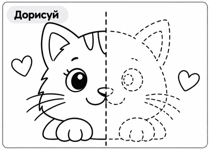 Раскраски Дорисуй картинку