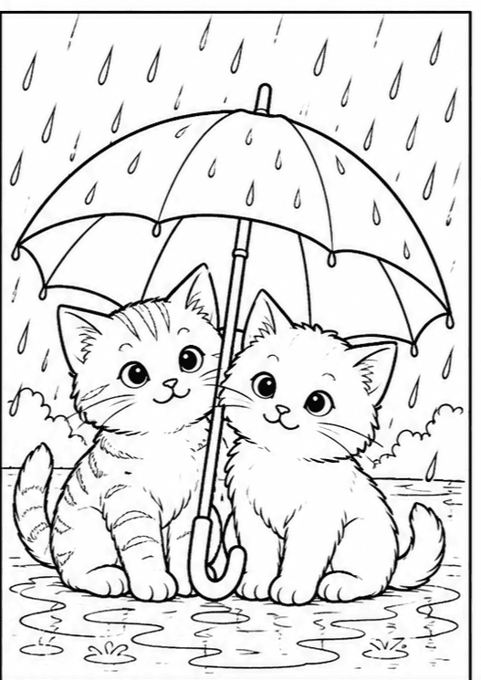 Раскраски котят — скачать и распечатать бесплатно