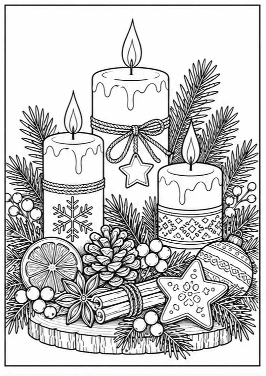 Раскраски: новогодние
