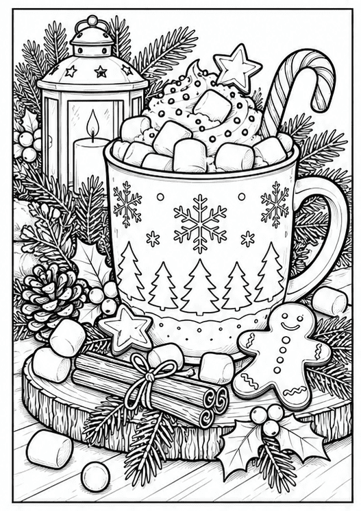 Раскраски: новогодние