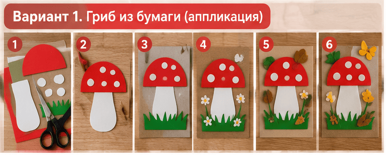 поделка гриба своими руками