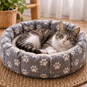 сделать лежанку для кошки