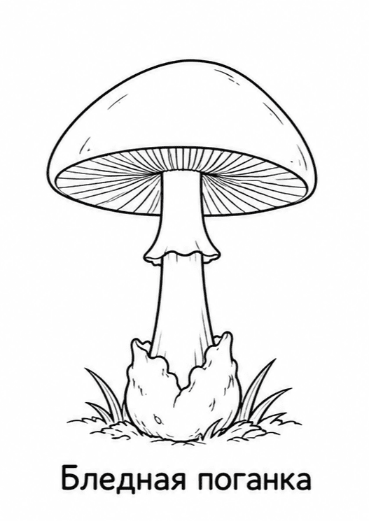 Раскраски грибов