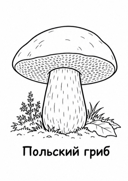 Раскраски грибов