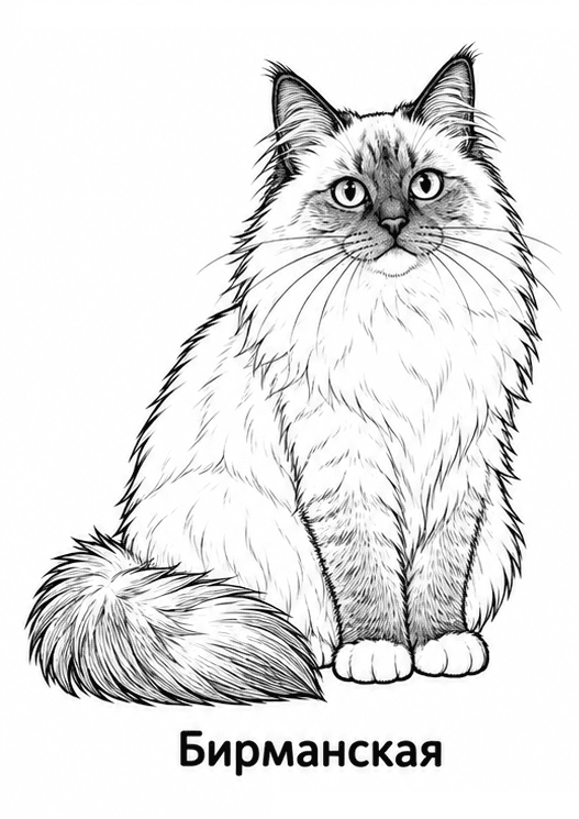 Раскраски пород кошек