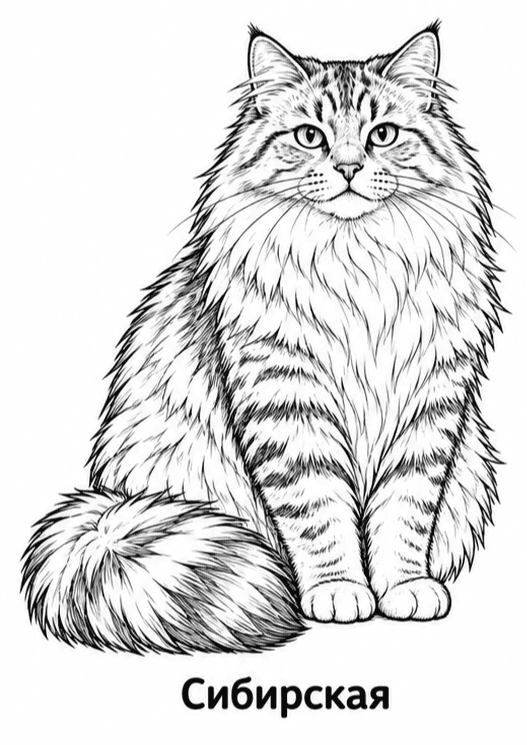 Раскраски пород кошек