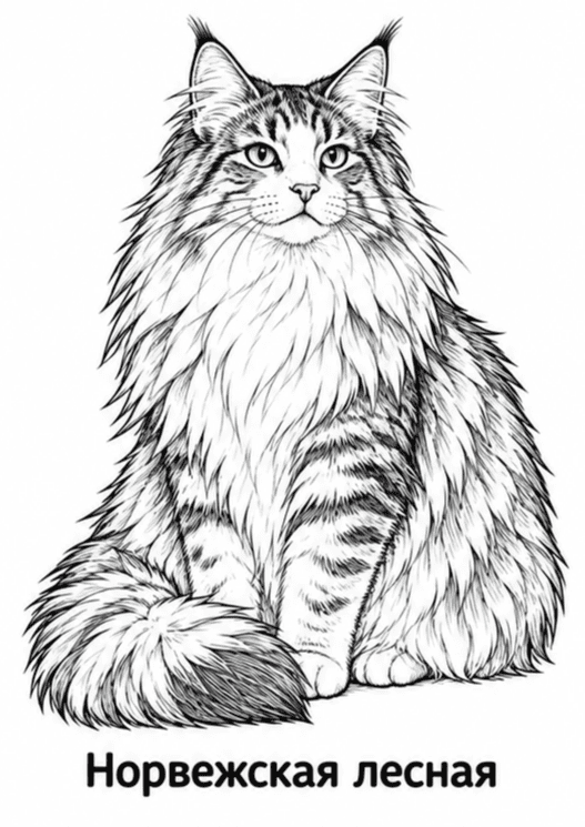 Раскраски пород кошек